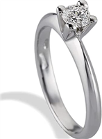 Ring Artigianale Woman DalSanto in White Gold Diamante 0.10 Ct CL010GVS